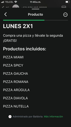 Promoción LUNES 2X1