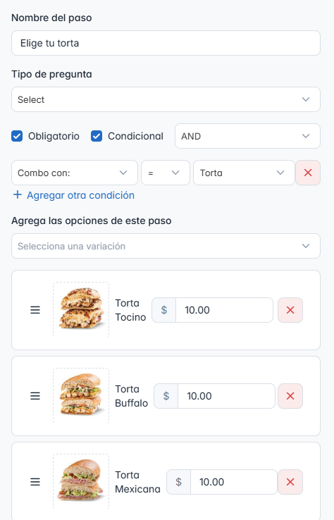 Combo torta