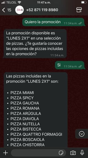 Conversación de la promoción