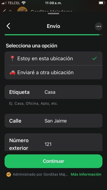 Selección de domicilio