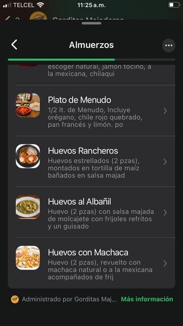 Platillos de la Categoría