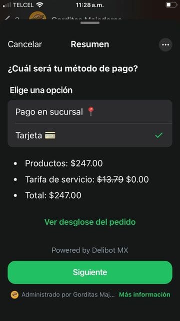 Pago con tarjeta