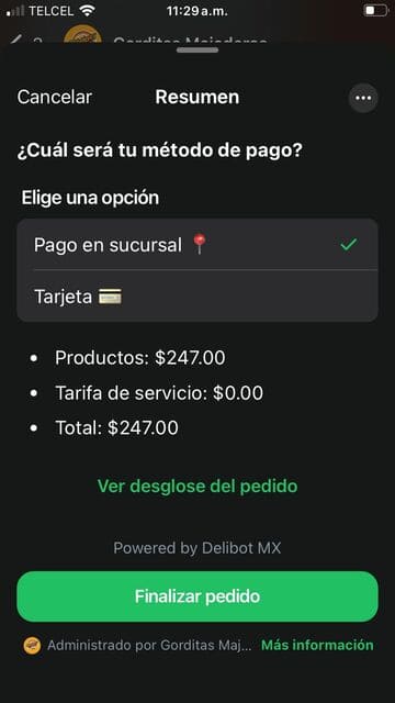 Pago en efectivo