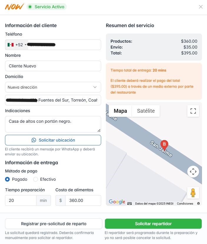 Dirección autocompletada