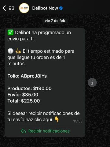 Mensaje automatico