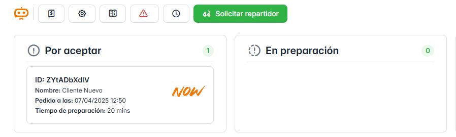 Sección "Por aceptar"