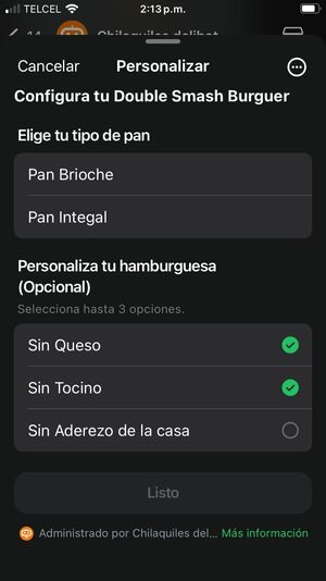 Configuración de un producto configurable