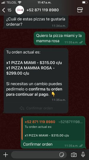 Elección de pizzas en promoción