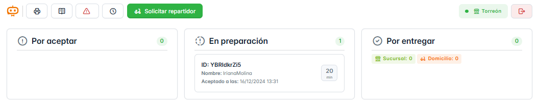 Pedido en preparación