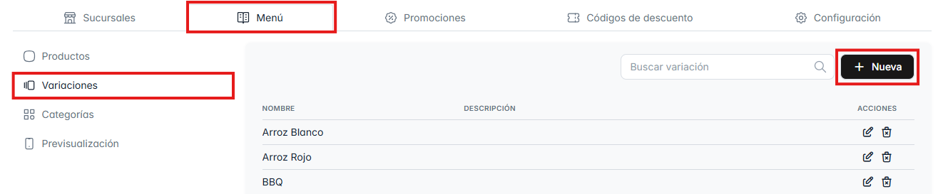 Interfaz restaurantes