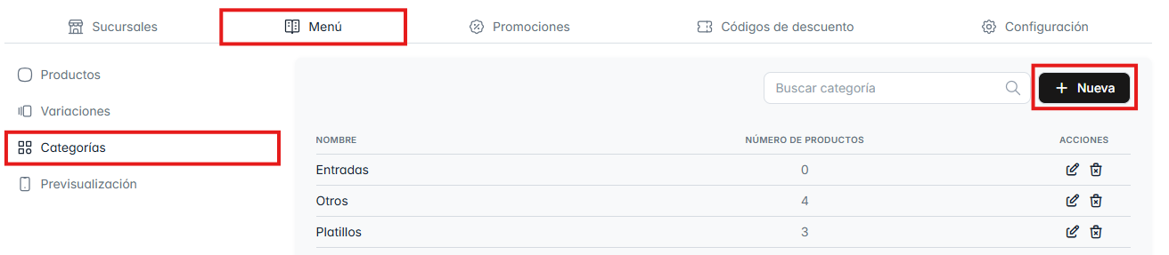 Interfaz restaurantes